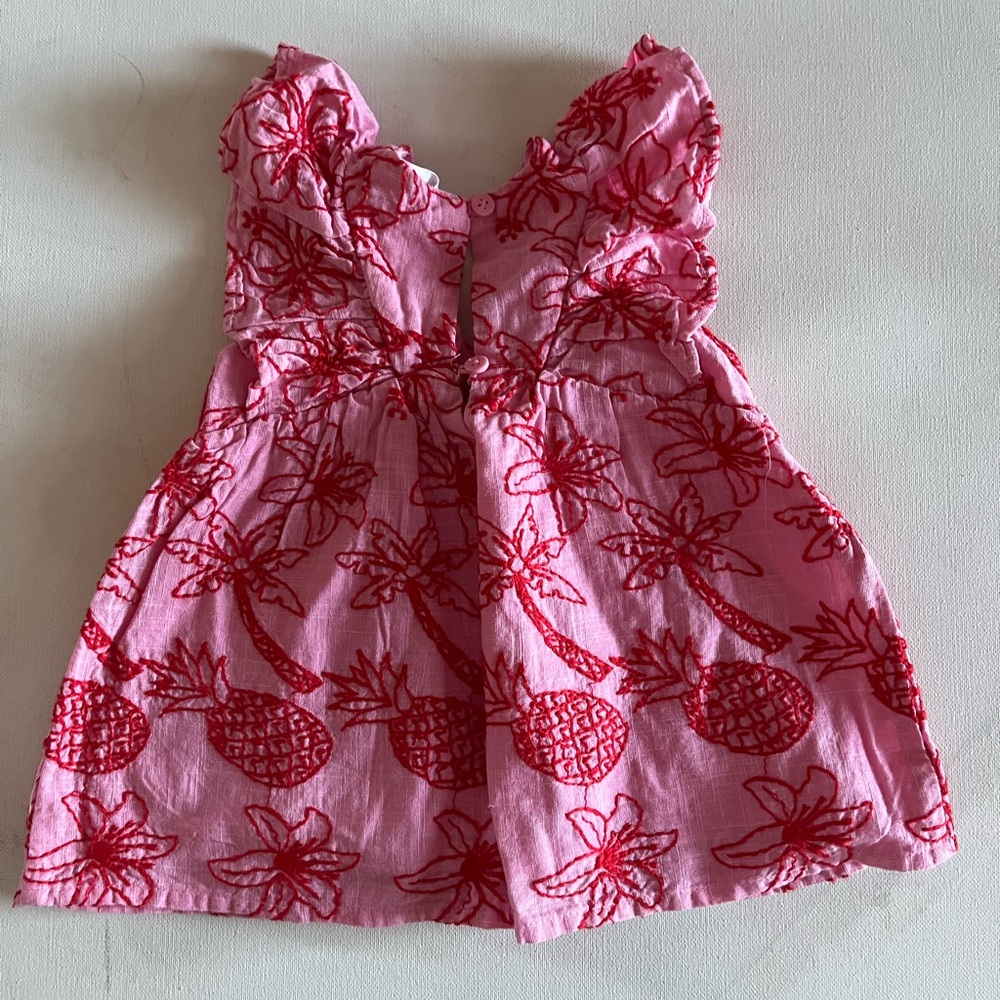 Primark Pink Dress with Red Floral Design